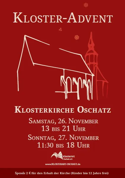 Plakat: Kloster-Advent 2022 in der Klosterkirche Oschatz
