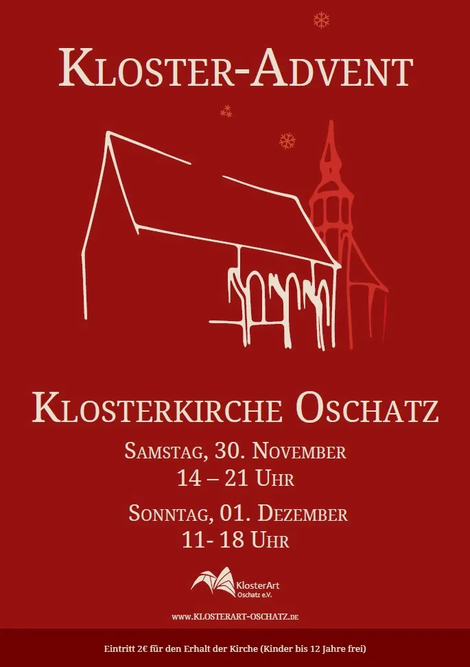 Plakat: Kloster-Advent 2024 in der Klosterkirche Oschatz
