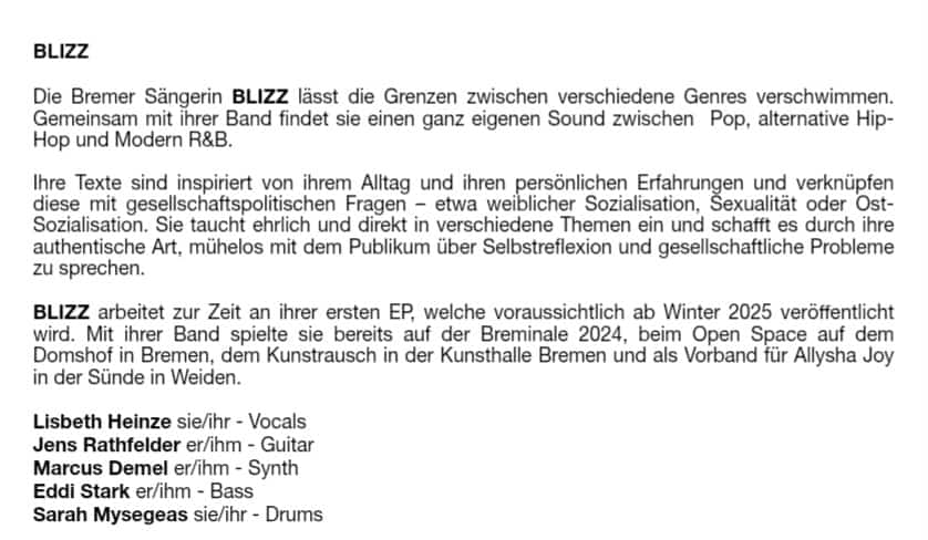 Die Band BLIZZ