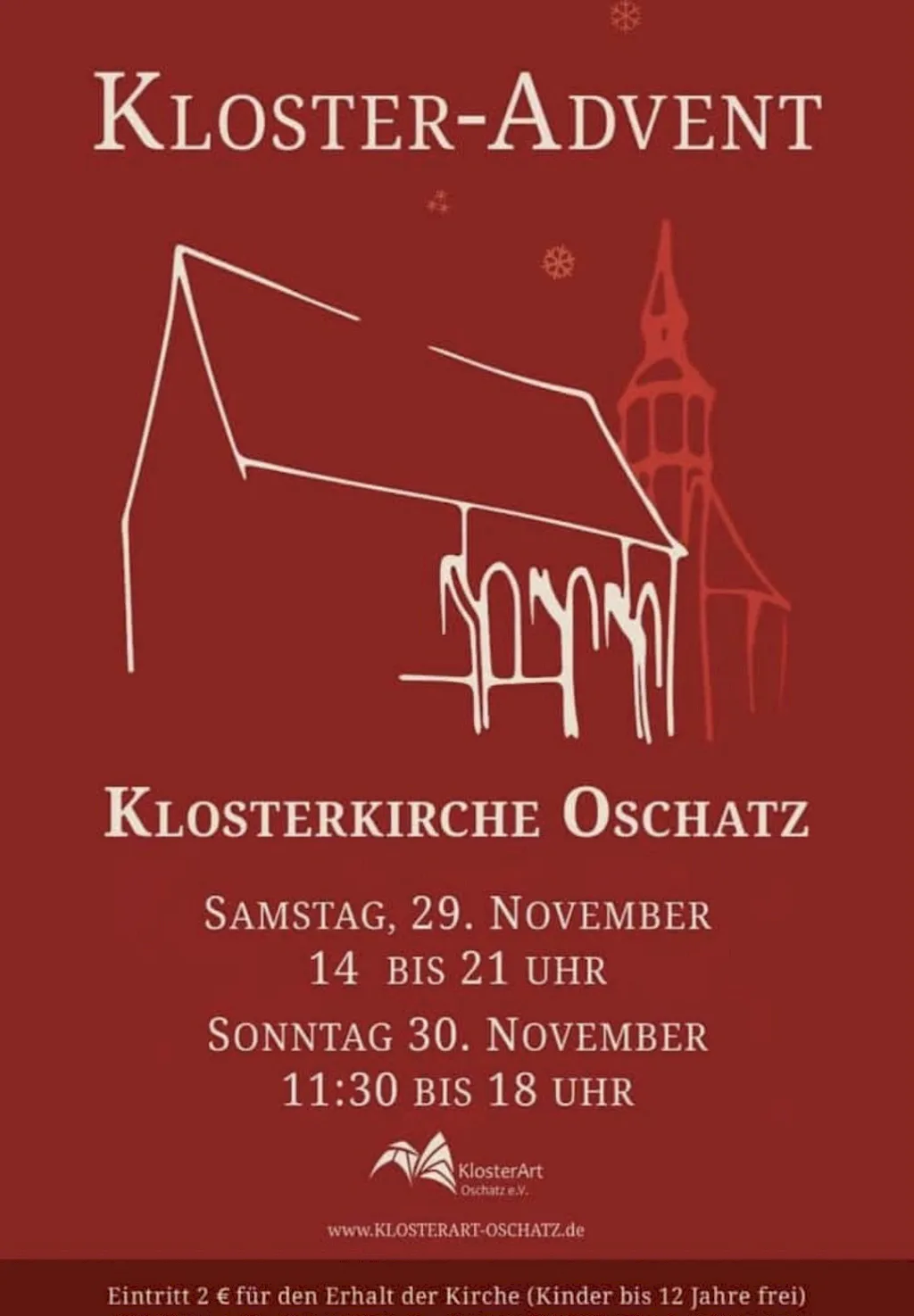 Plakat: Kloster-Advent 2025 in der Klosterkirche Oschatz